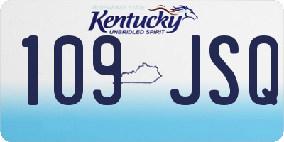 KY license plate 109JSQ