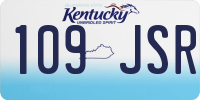 KY license plate 109JSR