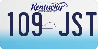 KY license plate 109JST