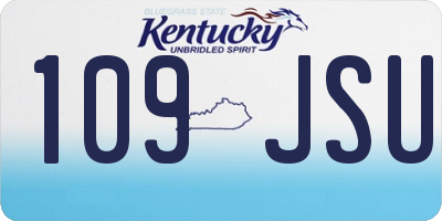 KY license plate 109JSU