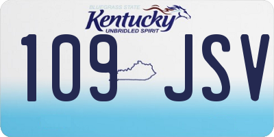 KY license plate 109JSV