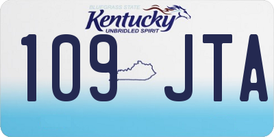 KY license plate 109JTA