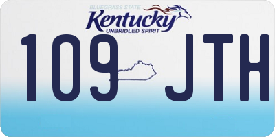 KY license plate 109JTH