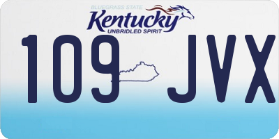 KY license plate 109JVX