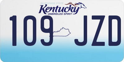 KY license plate 109JZD