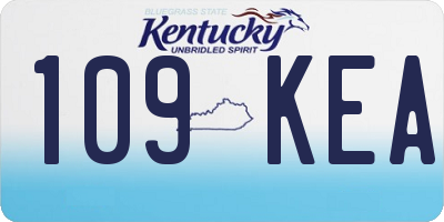 KY license plate 109KEA