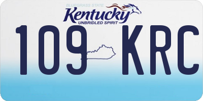 KY license plate 109KRC