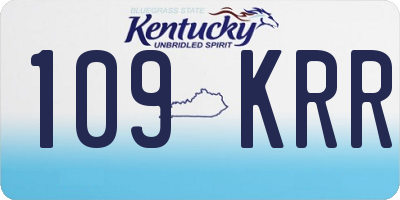 KY license plate 109KRR