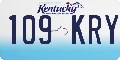 KY license plate 109KRY