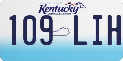 KY license plate 109LIH
