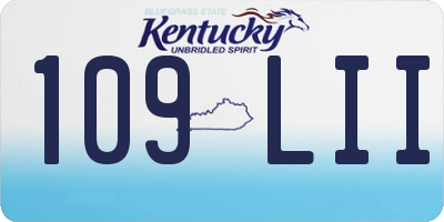 KY license plate 109LII