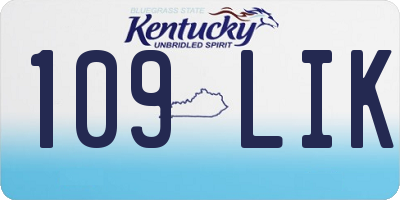 KY license plate 109LIK