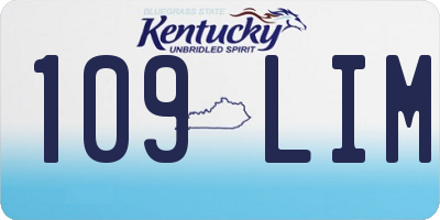 KY license plate 109LIM