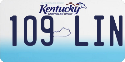 KY license plate 109LIN