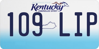 KY license plate 109LIP