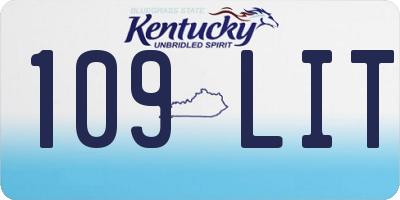 KY license plate 109LIT