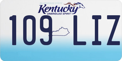 KY license plate 109LIZ