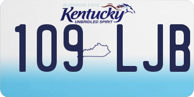 KY license plate 109LJB