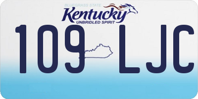 KY license plate 109LJC