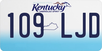 KY license plate 109LJD