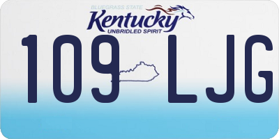 KY license plate 109LJG