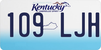 KY license plate 109LJH