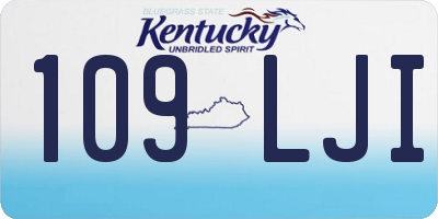 KY license plate 109LJI