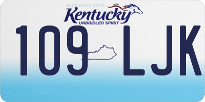 KY license plate 109LJK