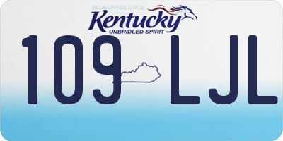 KY license plate 109LJL