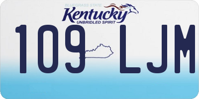 KY license plate 109LJM