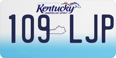 KY license plate 109LJP