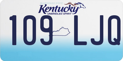 KY license plate 109LJQ