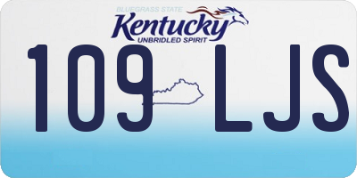 KY license plate 109LJS