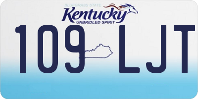 KY license plate 109LJT