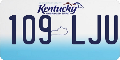 KY license plate 109LJU