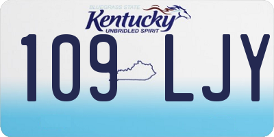 KY license plate 109LJY