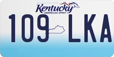 KY license plate 109LKA