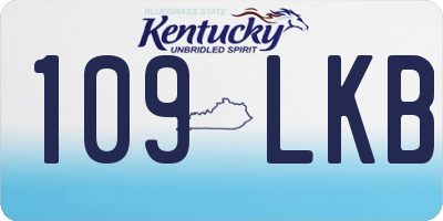 KY license plate 109LKB