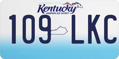 KY license plate 109LKC