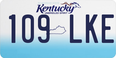 KY license plate 109LKE