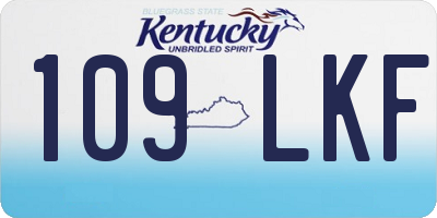 KY license plate 109LKF