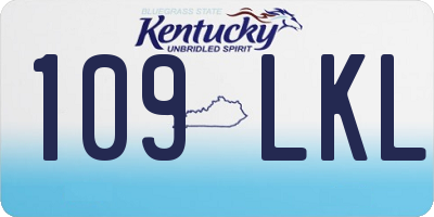 KY license plate 109LKL