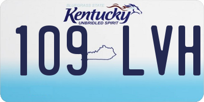 KY license plate 109LVH
