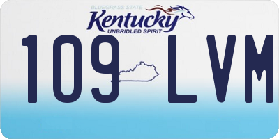 KY license plate 109LVM