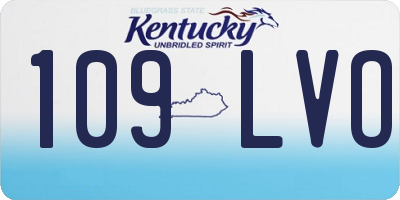 KY license plate 109LVO