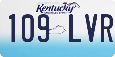 KY license plate 109LVR