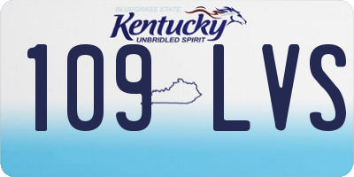 KY license plate 109LVS