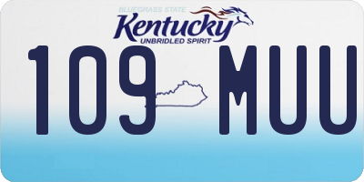 KY license plate 109MUU