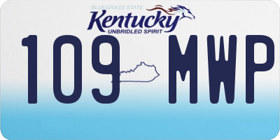 KY license plate 109MWP