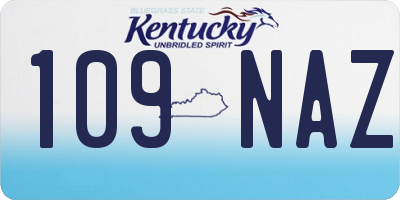 KY license plate 109NAZ